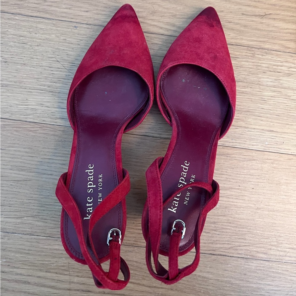 Kate Spade Red Suede Heels